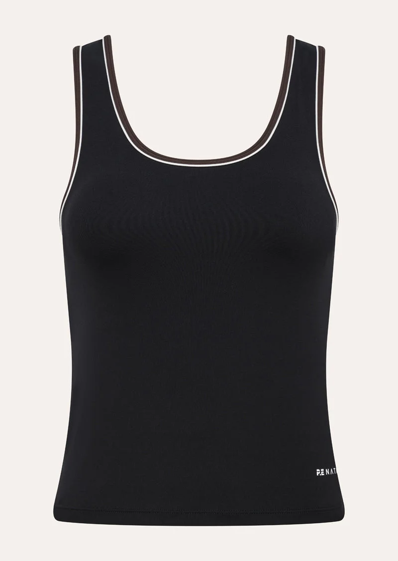 SPECTRUM SCOOP TANK IN BLACK & ESPRESSO - 1