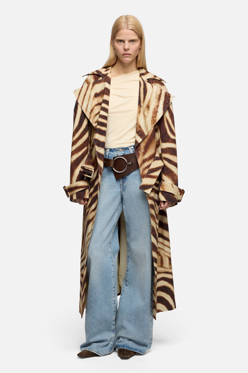 7 For All Mankind TRENCH COAT in Canvas Zebra outlook