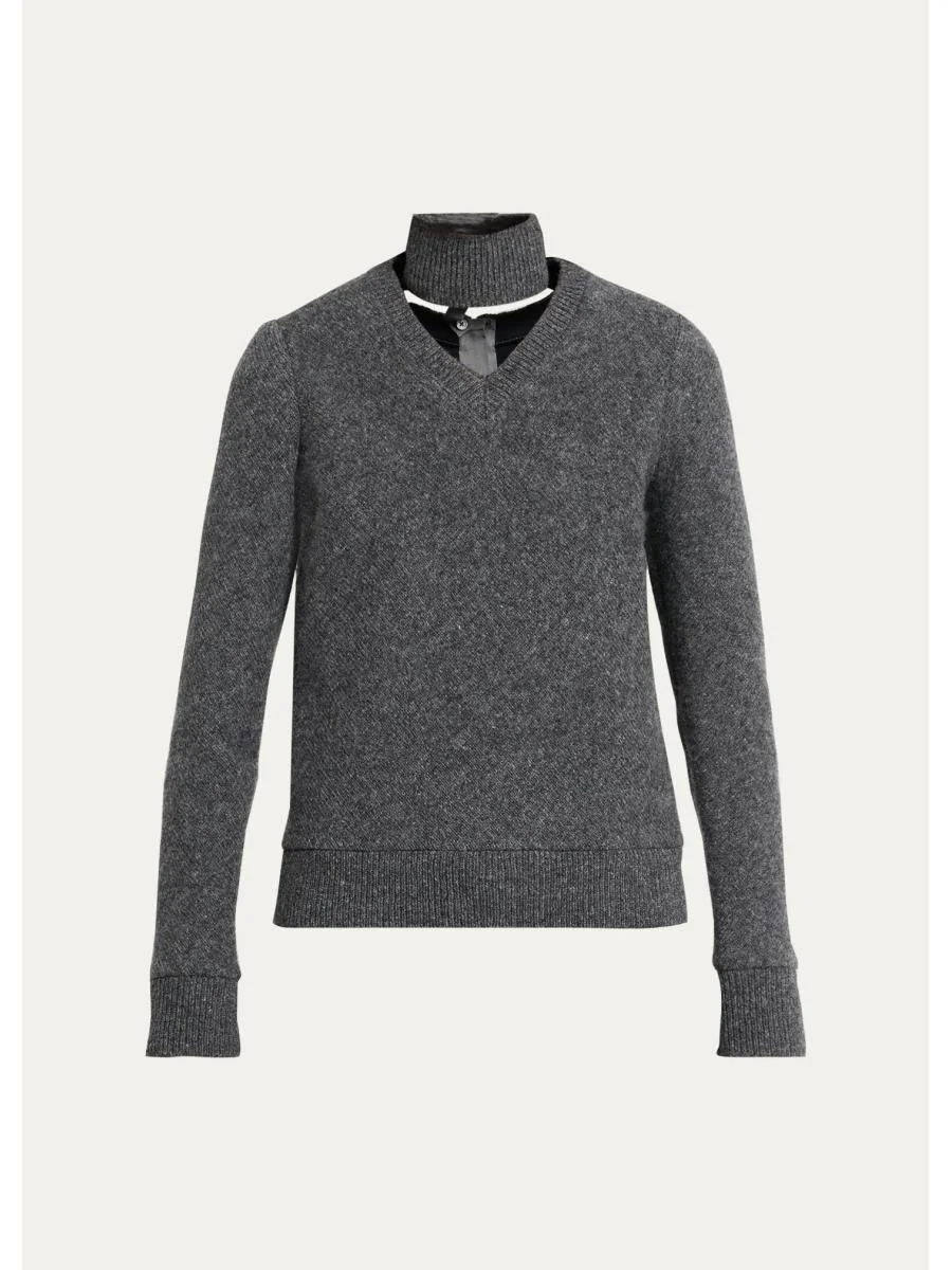 Wool-Blend Turtleneck Sweater - 1