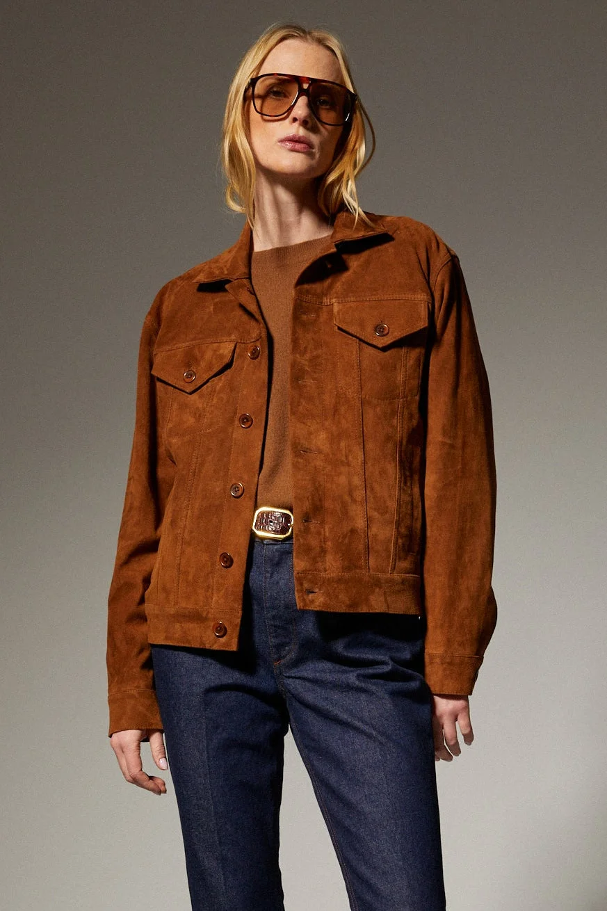 SUEDE TRUCKER JACKET - 1