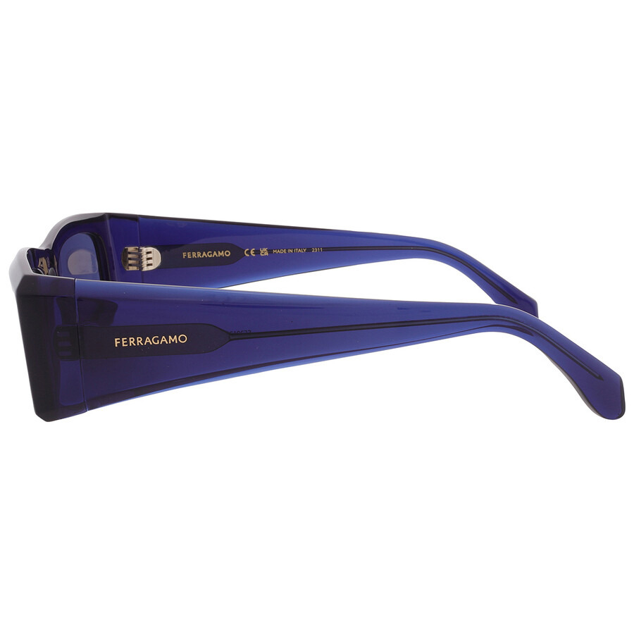 Salvatore Ferragamo Blue Rectangular Men's Sunglasses SF2012S 432 57 - 4