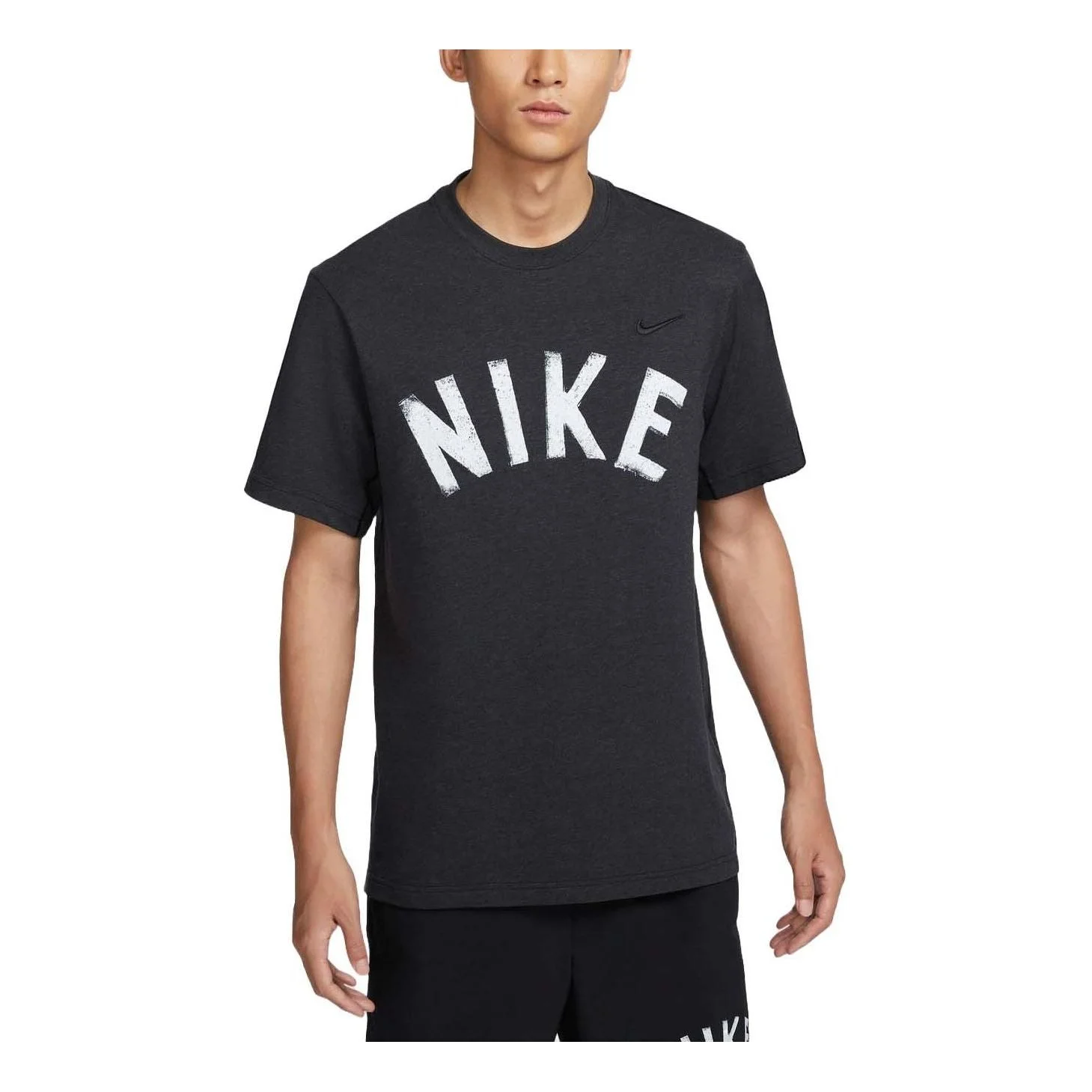Nike Primary Swoosh Dri-FIT T-Shirt Asia Sizing 'Black White' FV9771-010 - 1