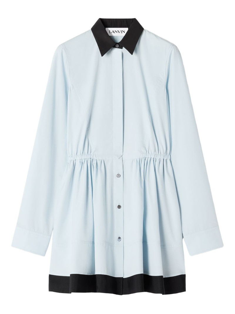 long-sleeve collared mini dress 1