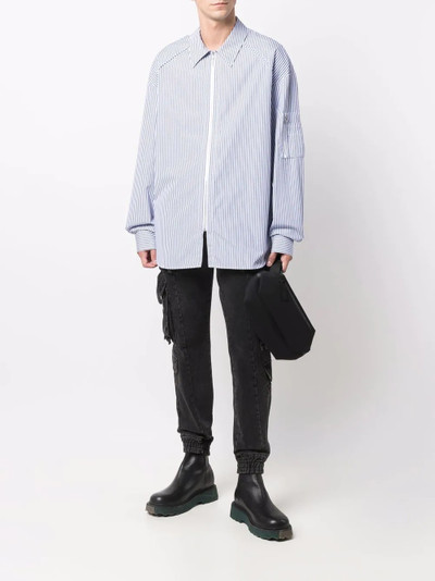 JUUN.J striped zip-up shirt outlook