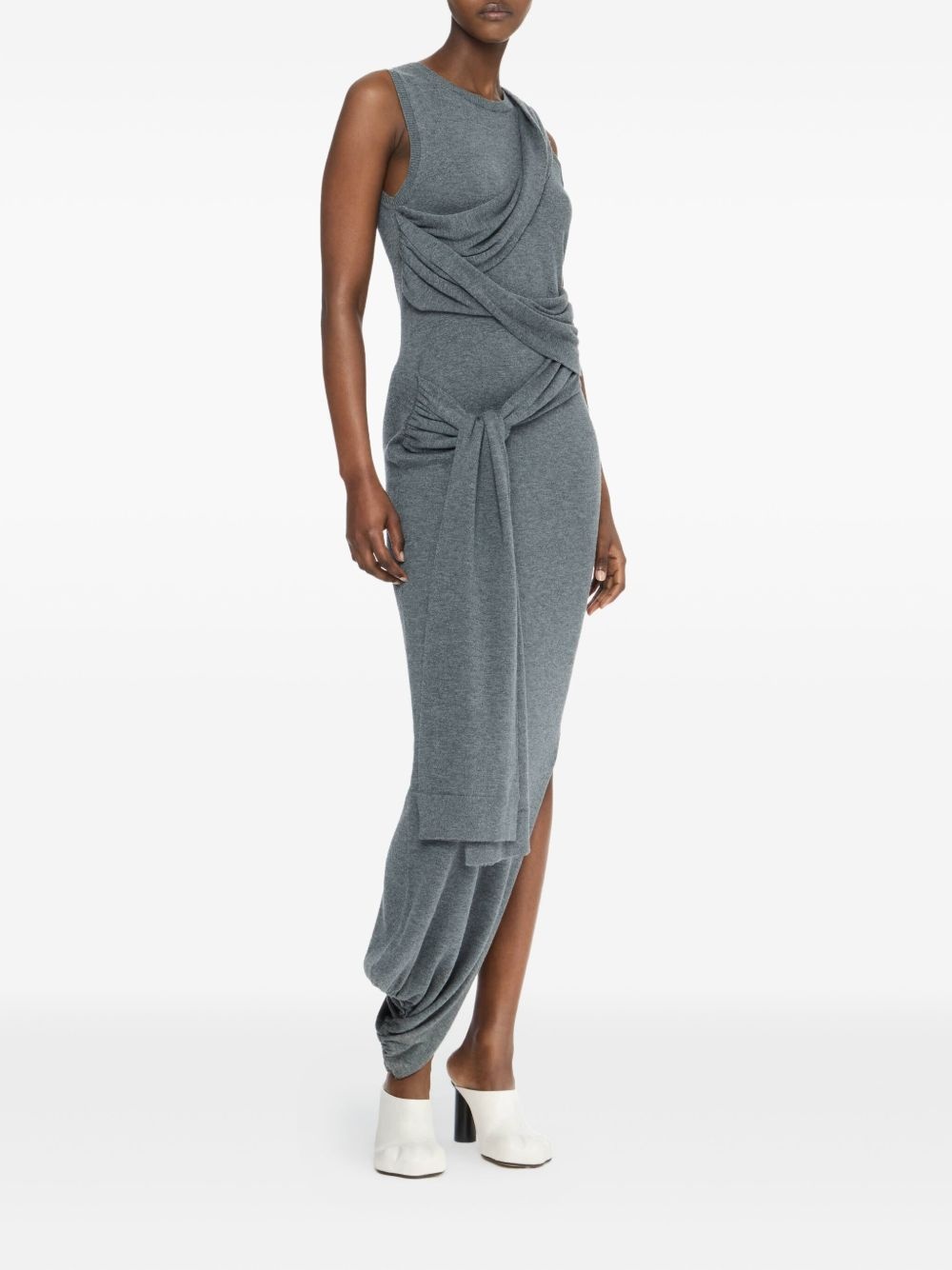 draped tie-waist dress - 2