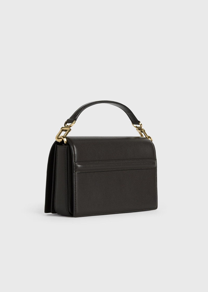 Mini T-flap leather bag bark 6