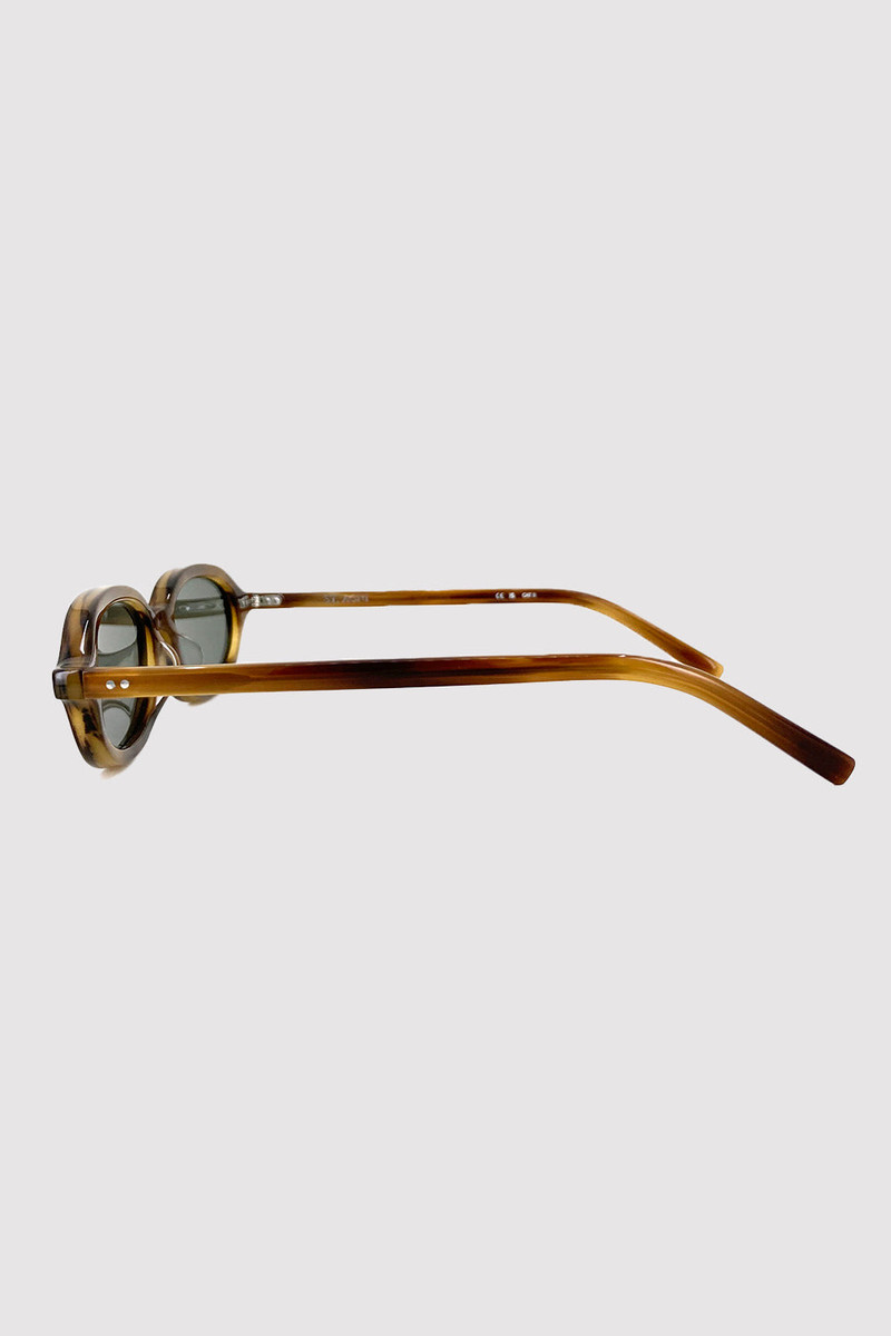 90s Slim Oval Sunglasses - Tortoiseshell 6