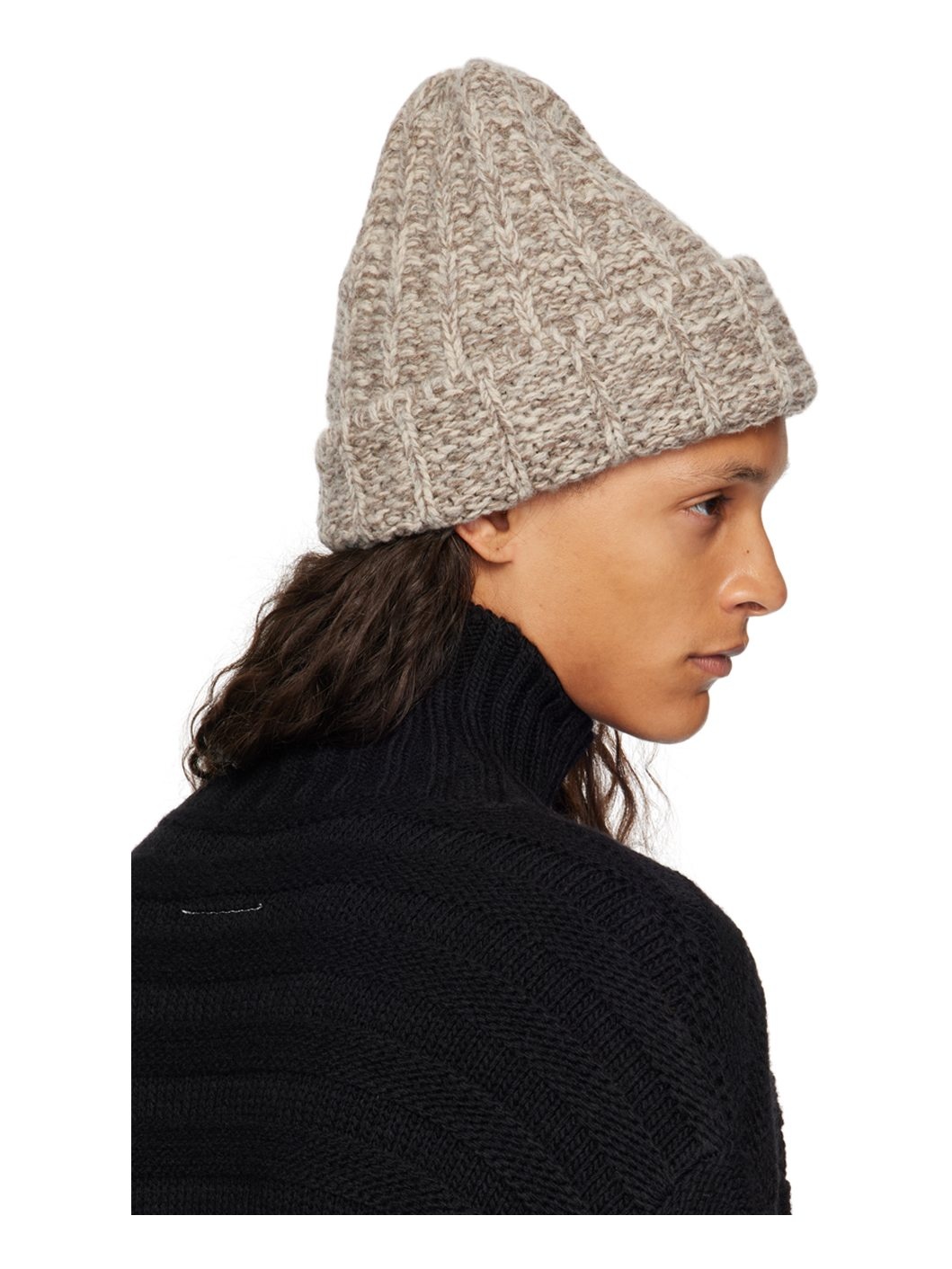Beige Wool Beanie - 3