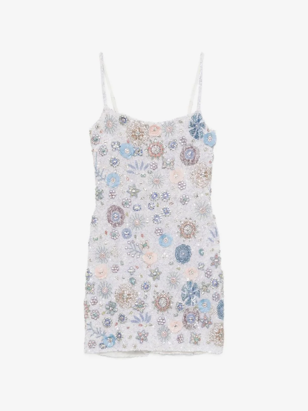 Francesca floral-embellished mini dress - 1