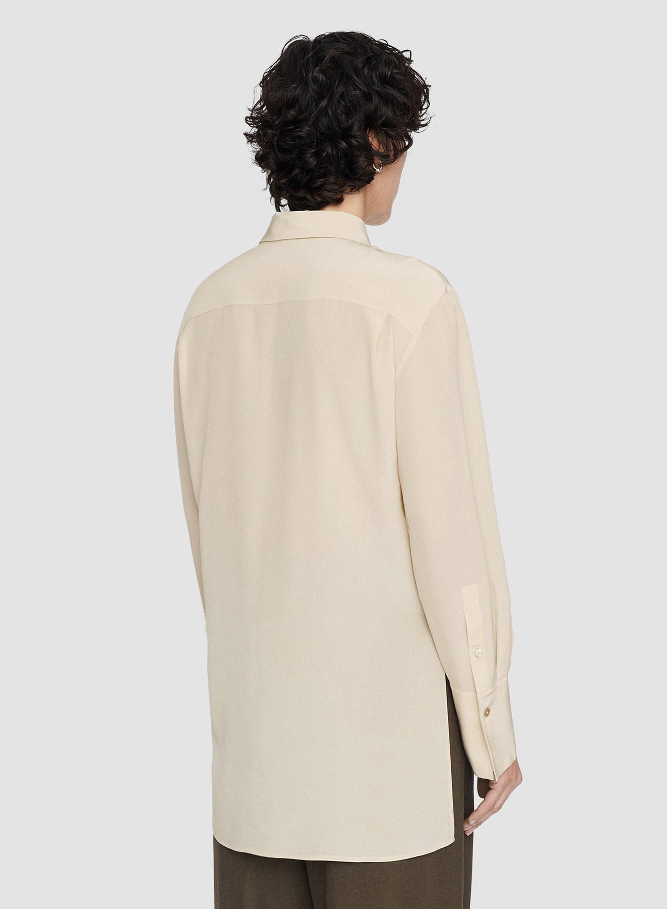 Silk Crepe de Soie Bold Blouse - 4