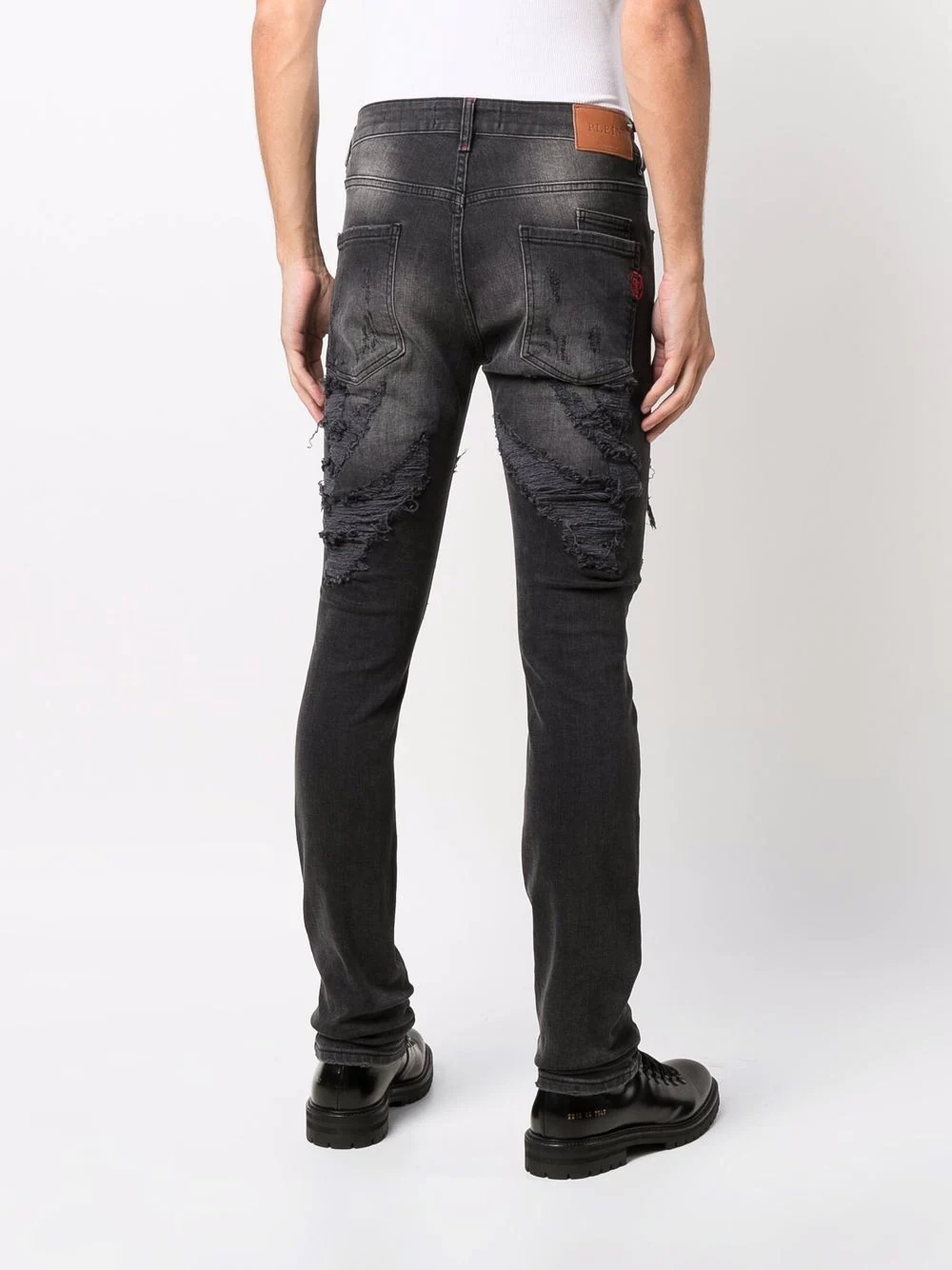 Super Straight Cut logo-embroidered jeans - 4