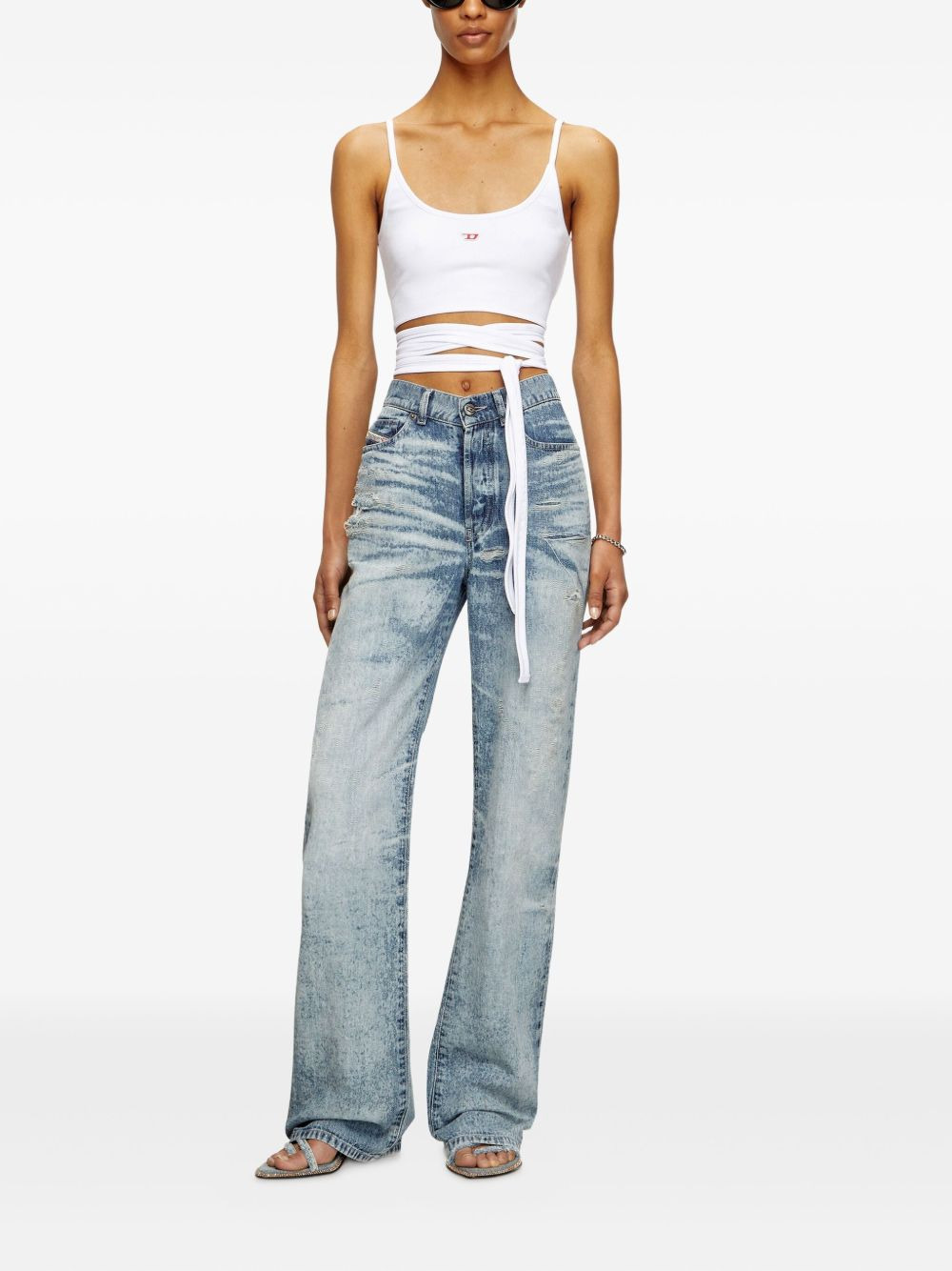 1971 D-Sent acid-wash distressed jeans - 2