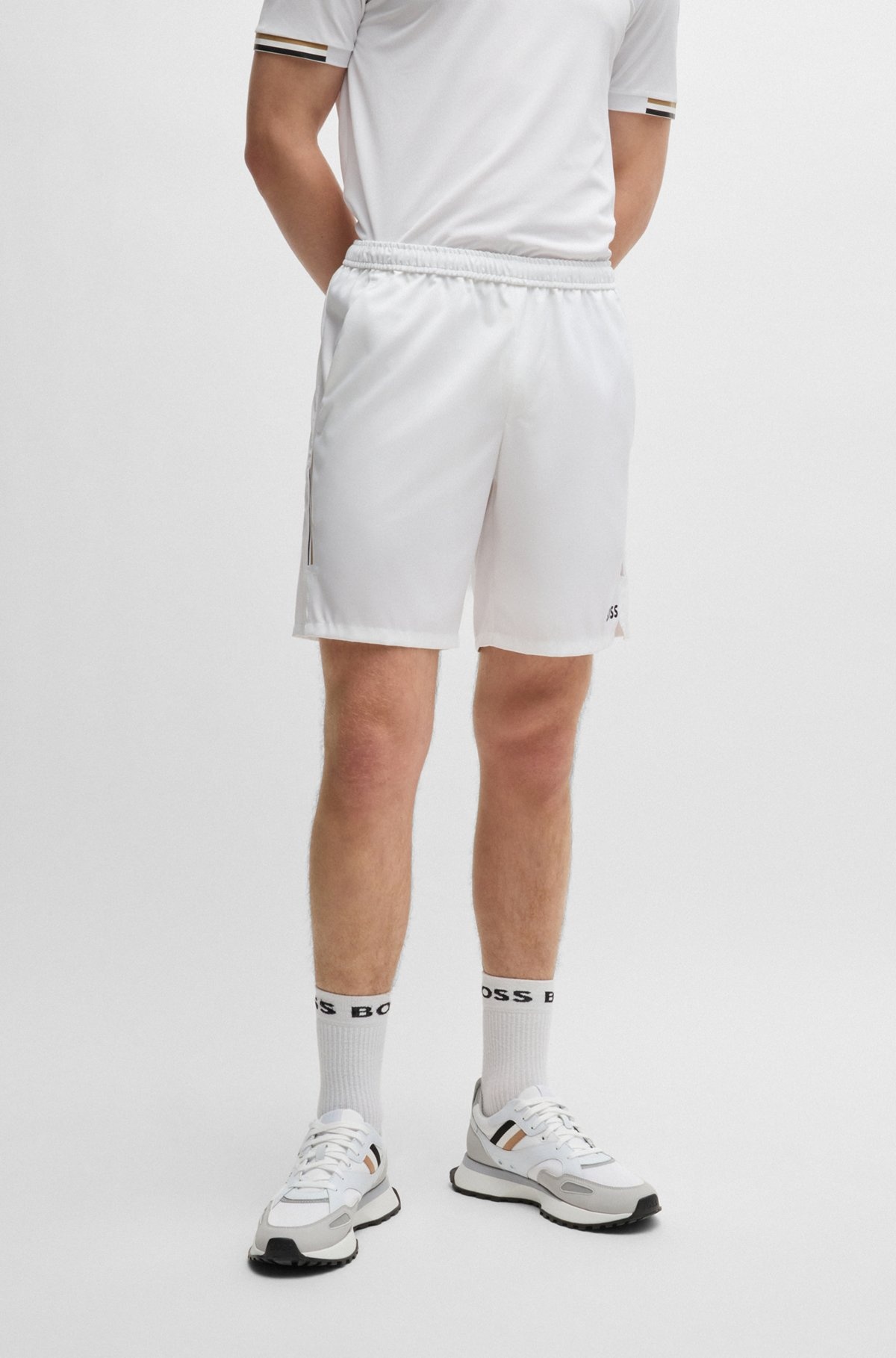 BOSS X MATTEO BERRETTINI WATER-REPELLENT SHORTS WITH LOGO PRINT - 2
