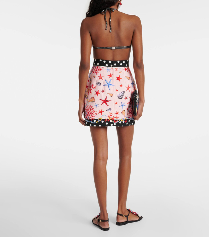 Capri printed cotton miniskirt 3
