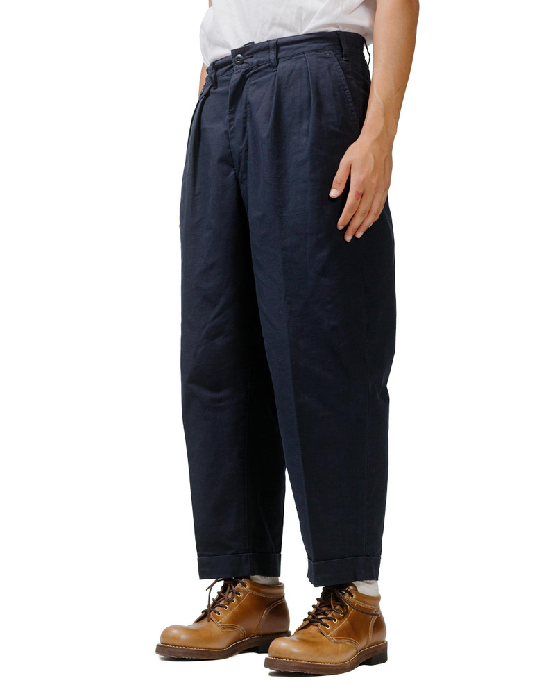 BEAMS PLUS Lost & Found 2Pleats Cotton Ripstop Navy outlook