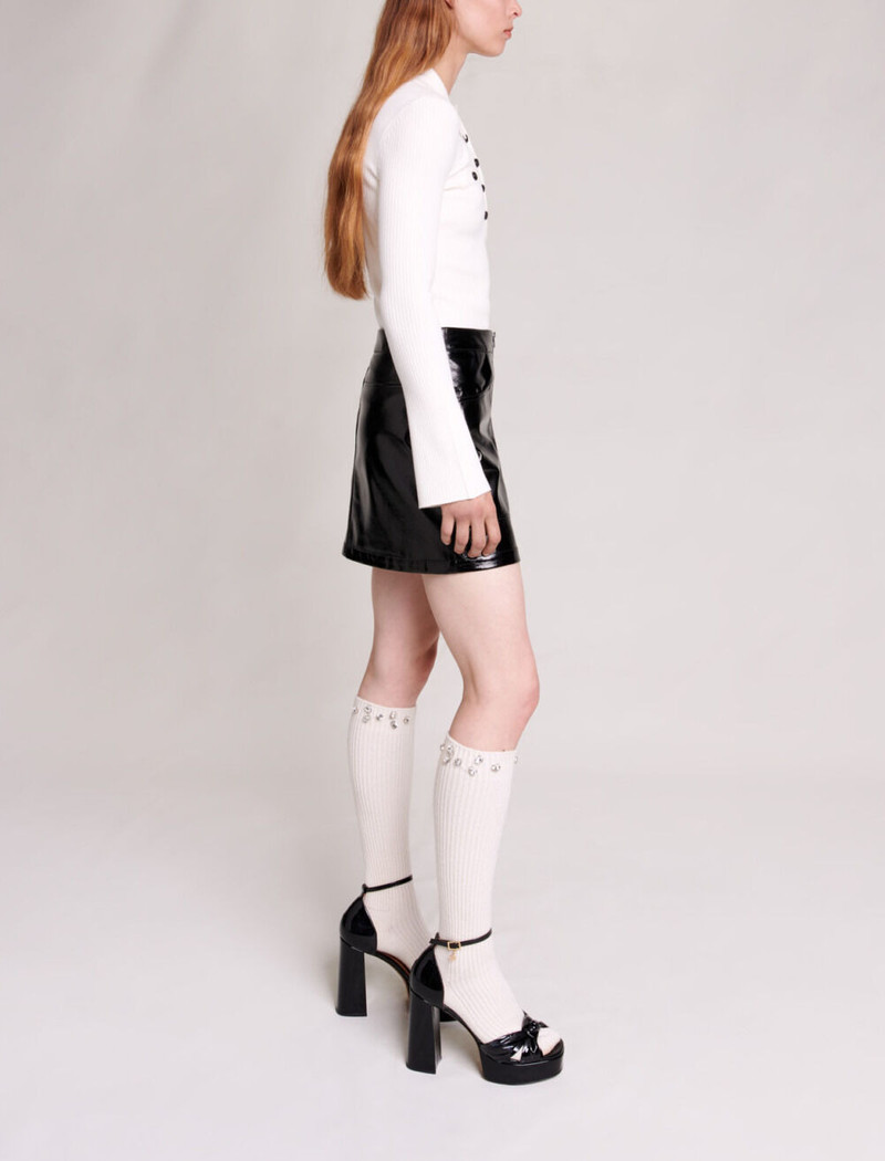 Short vinyl skirt 3