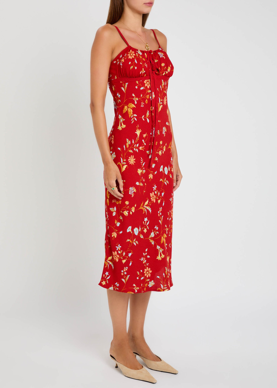 Reformation Camira Floral-print Crepe Midi Dress - 2