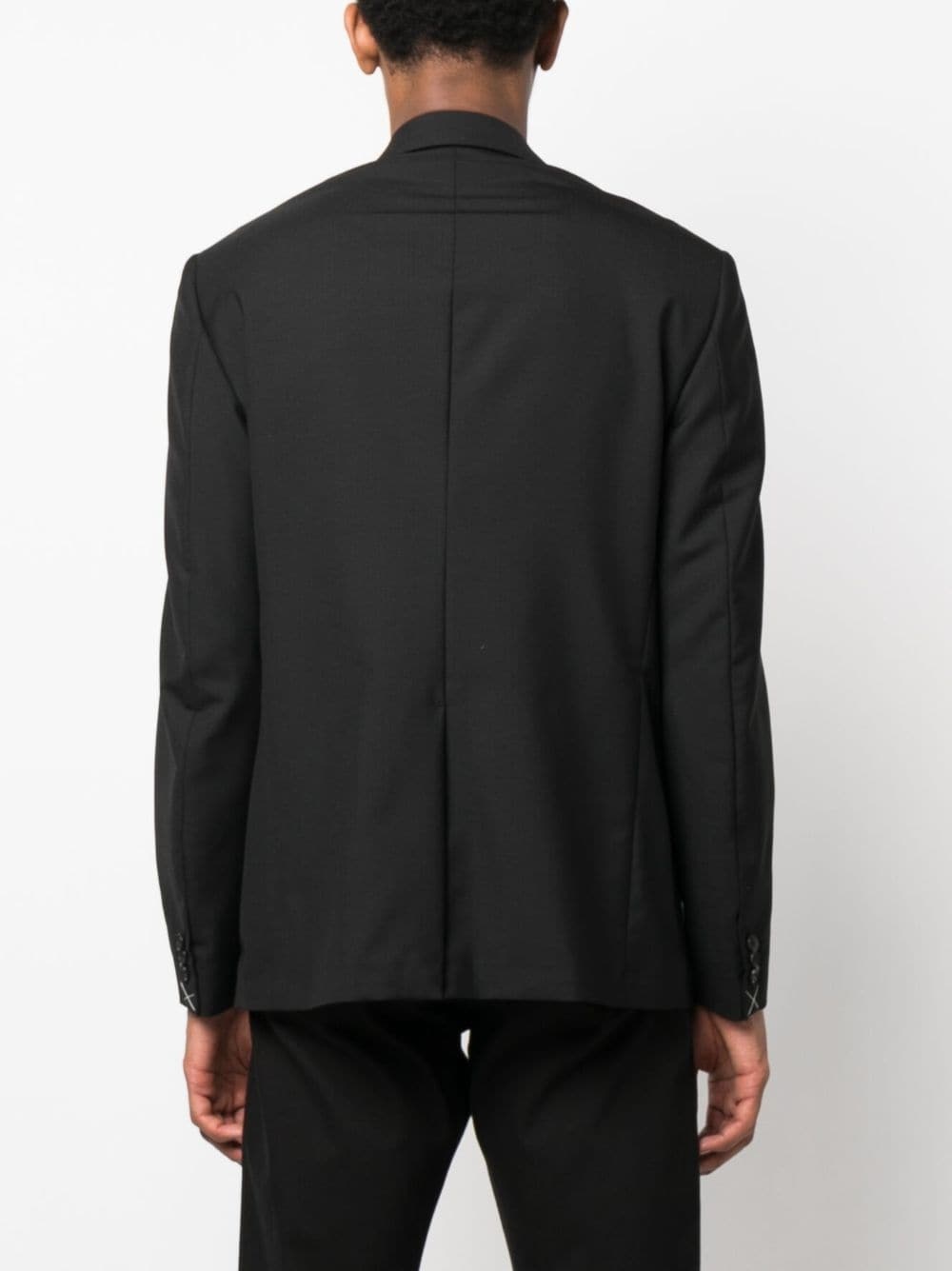 logo-plaque single-breasted blazer - 4