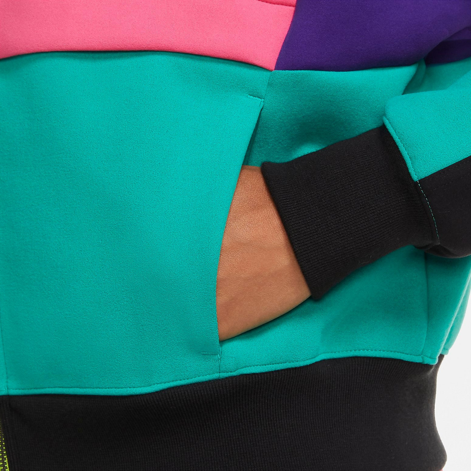 (WMNS) Air Jordan Winter Utility Hoodie 'Pink Green' CW6503-674 - 2