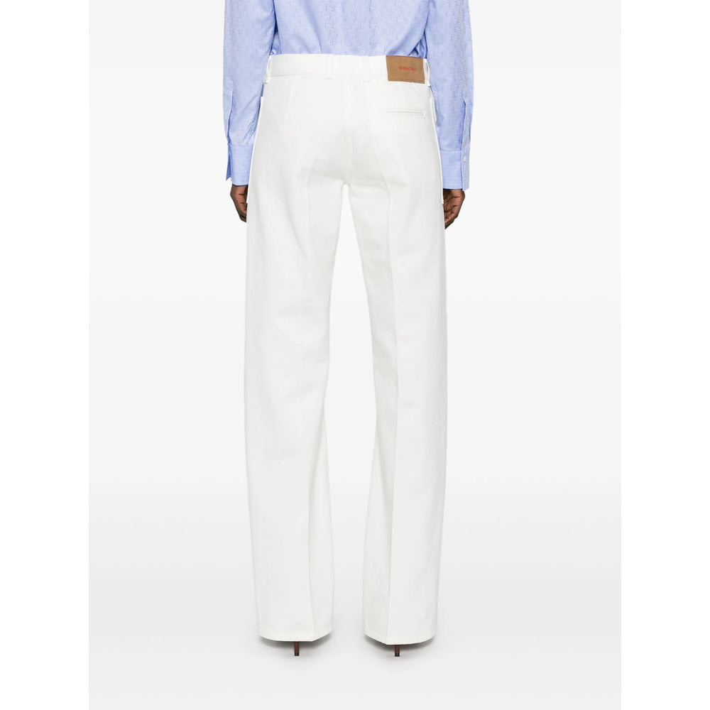 Ferragamo White Denim - Straight-Leg Jeans Women - 2
