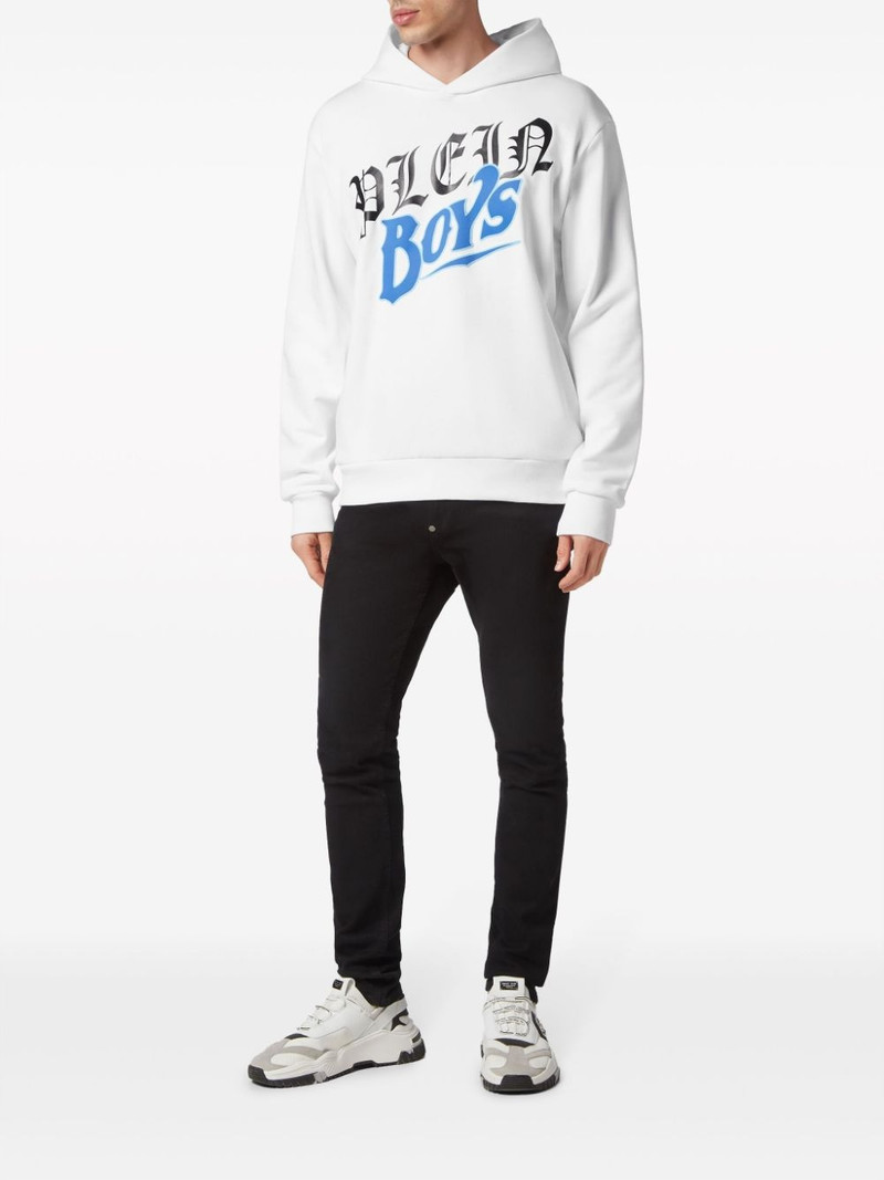 PHILIPP PLEIN logo-print cotton hoodie outlook