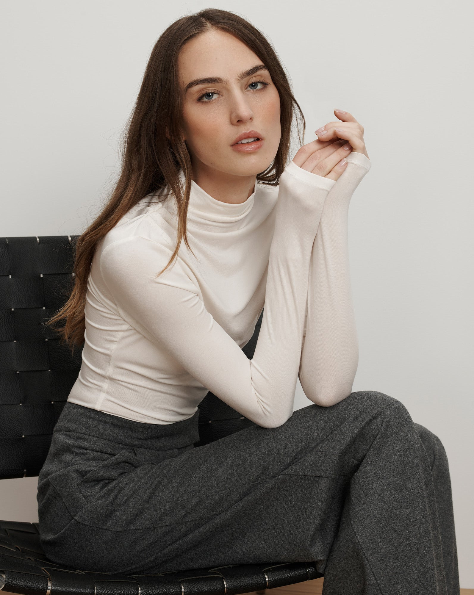 MYLIE MOCK-NECK TOP - 2