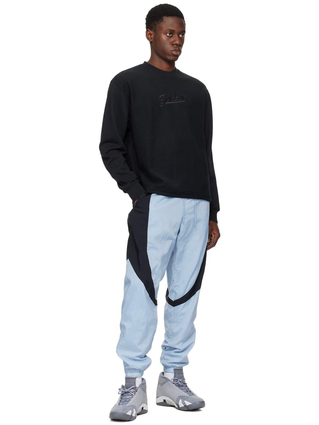 Black Crewneck Long Sleeve Sweatshirt - 4