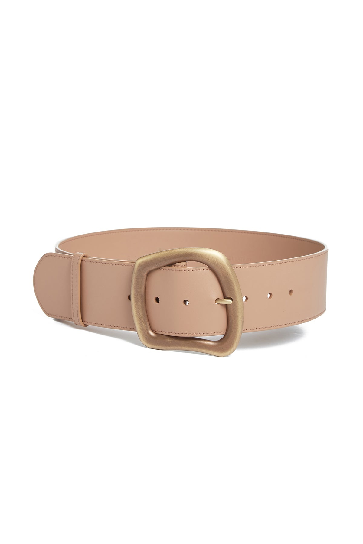 Large Simone Waist Belt in Nude Leather - 1