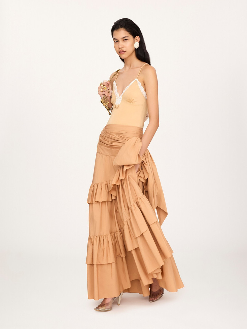 Chloé LACE-TRIMMED RUCHED BODYSUIT outlook