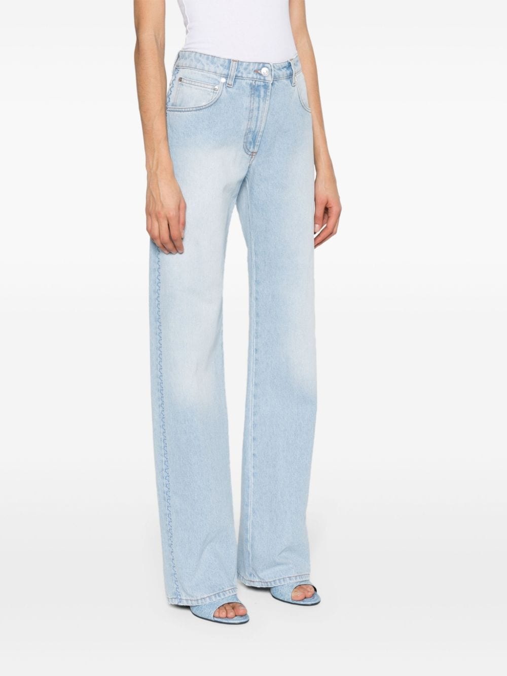 mid-rise straight jeans - 3