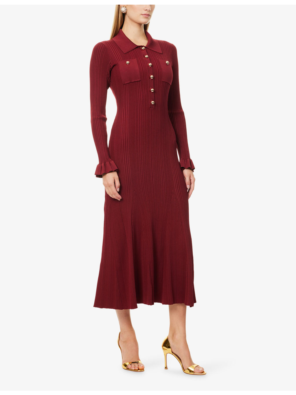 Ribbed Knit Midi Dress - 3