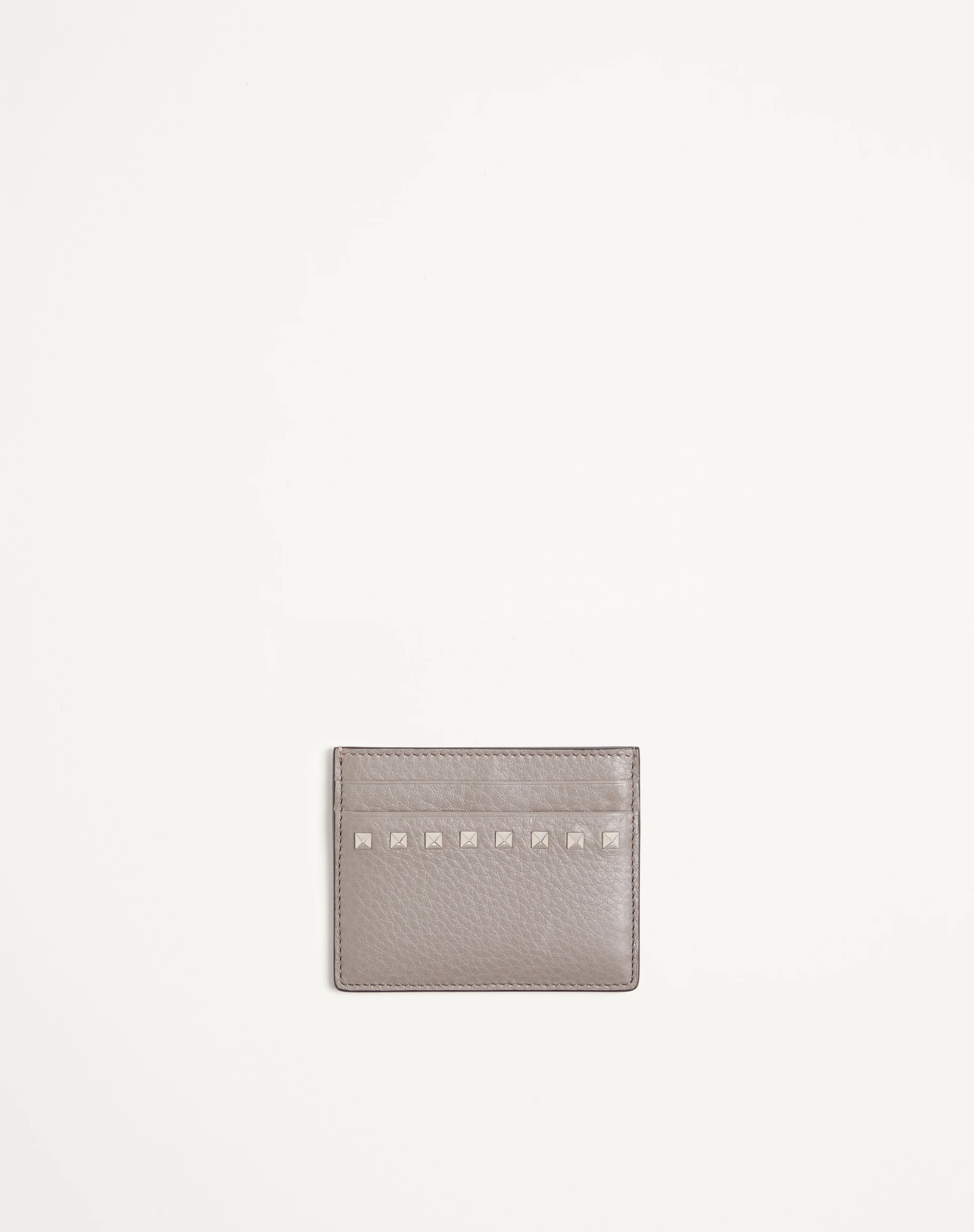 VALENTINO GARAVANI ROCKSTUD CARDHOLDER IN GRAINY CALFSKIN - 1