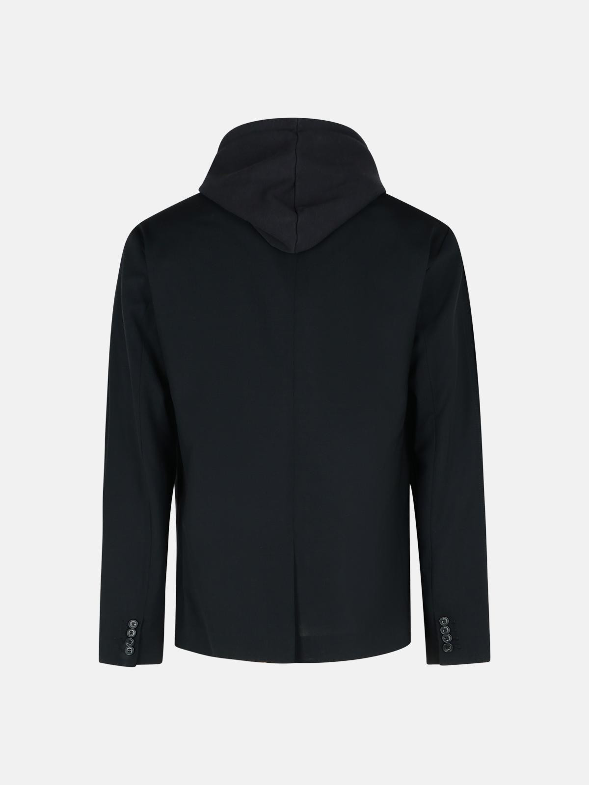 BLACK COTTON BLEND SWEATSHIRT - 3