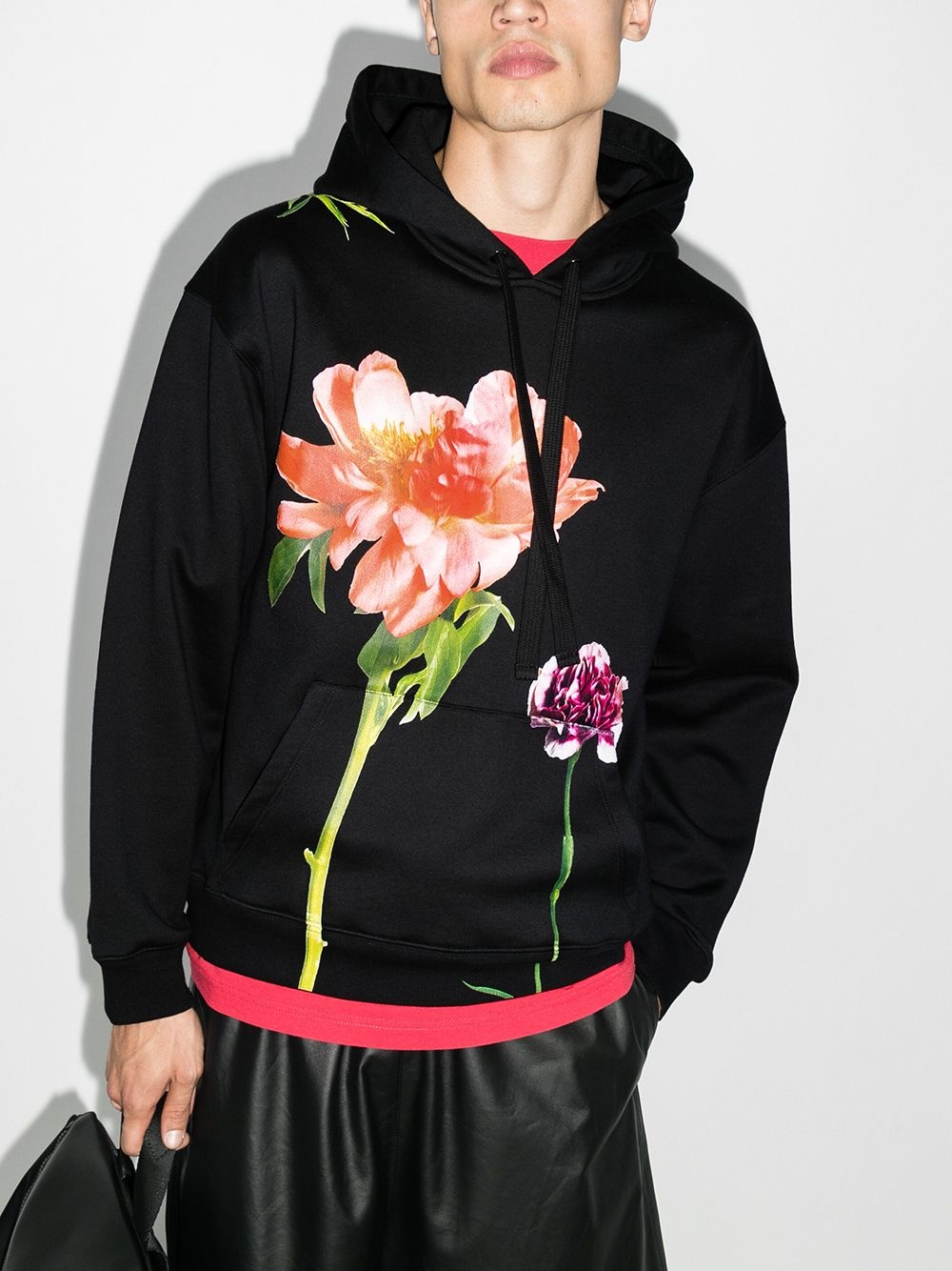 floral-print long-sleeve hoodie - 2