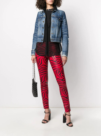 PHILIPP PLEIN zebra print skinny trousers outlook