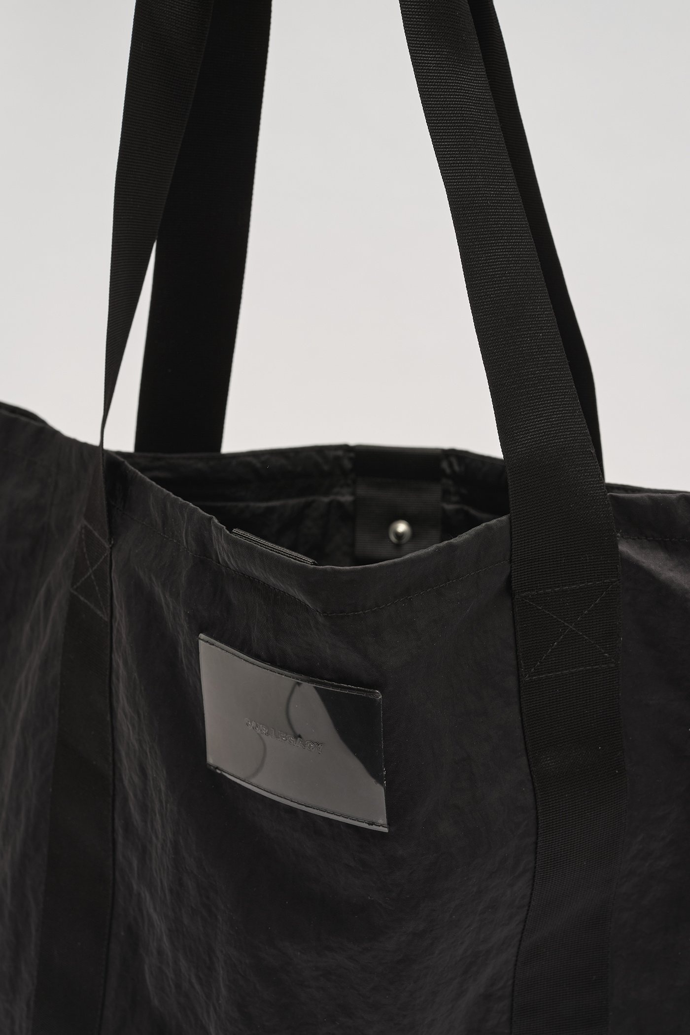 Flight Tote Bag Black Dense Liquid Nylon - 2