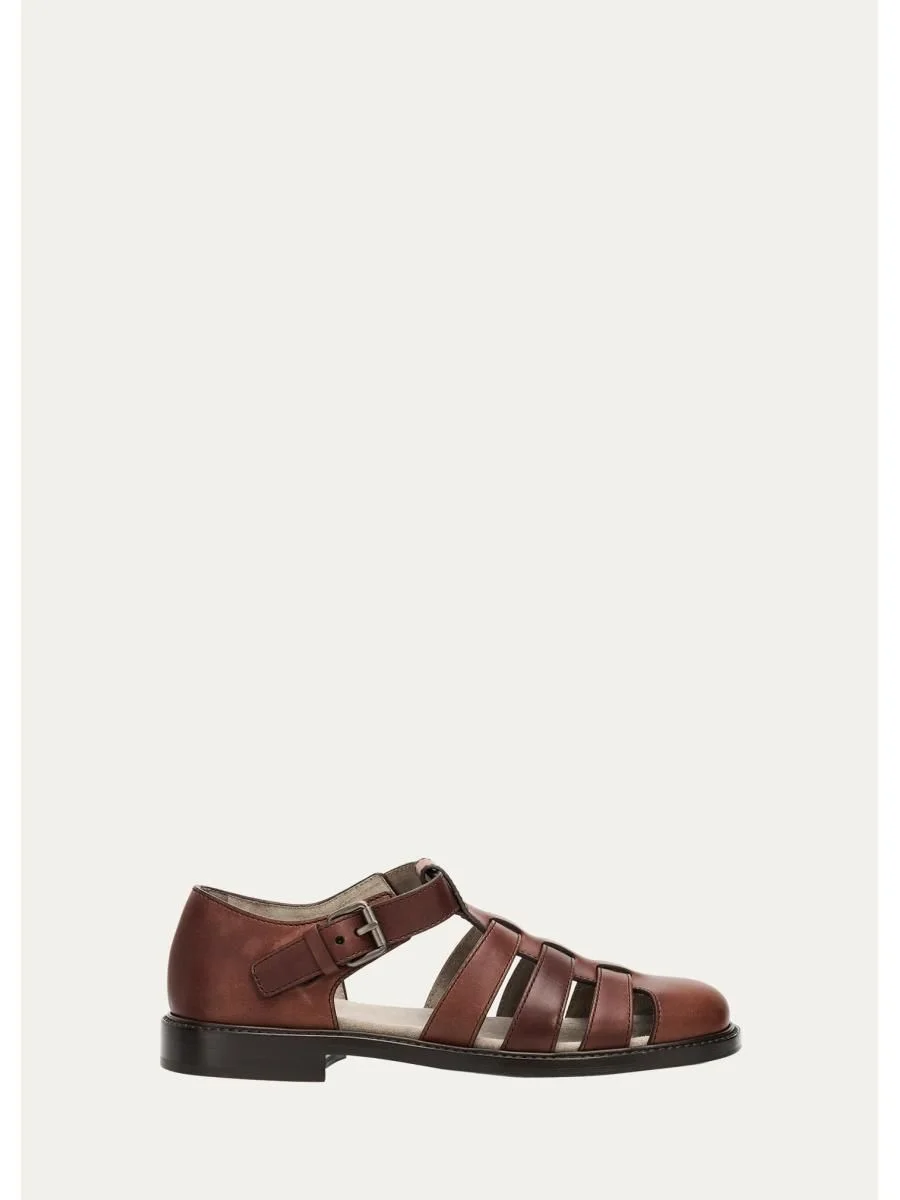 Kelsey Leather Fisherman Sandals - 1