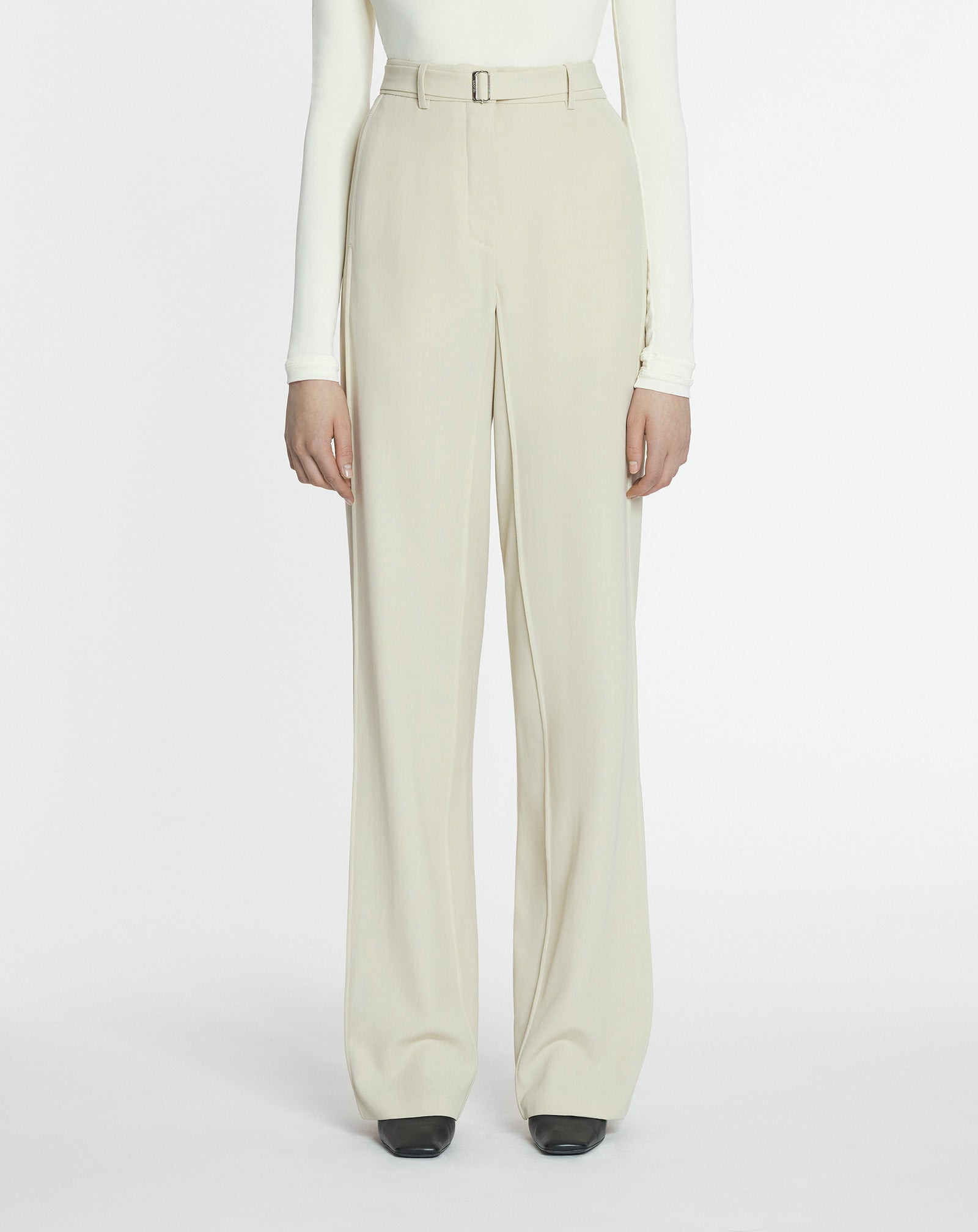 TAILORED WOOL-BLEND PANTS - 3