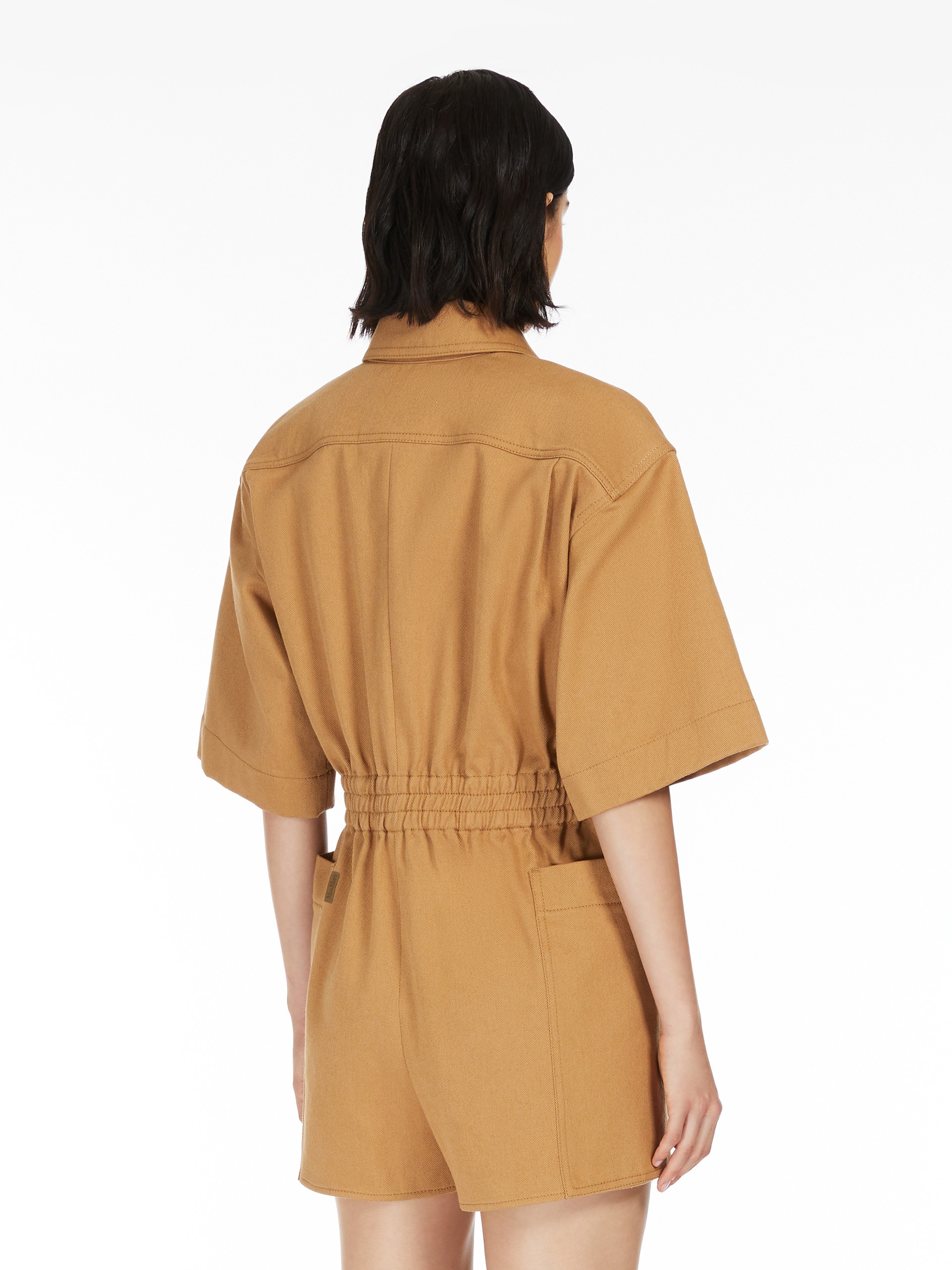 VIP【送料関税込】MAX MARA COTTON SHORT JUMPSUIT Brown 'Angora' cotton jumpsuit Max Mara