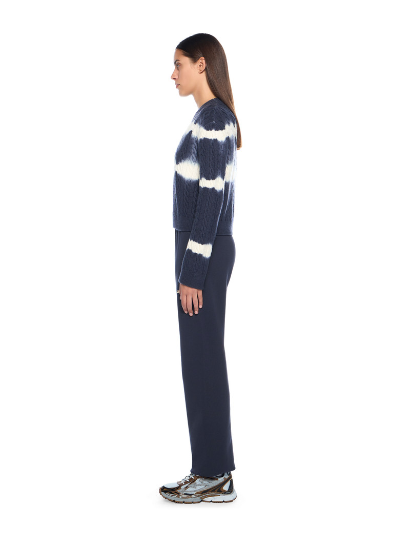 Tiedye Cable Crop Crewneck Sweater 3