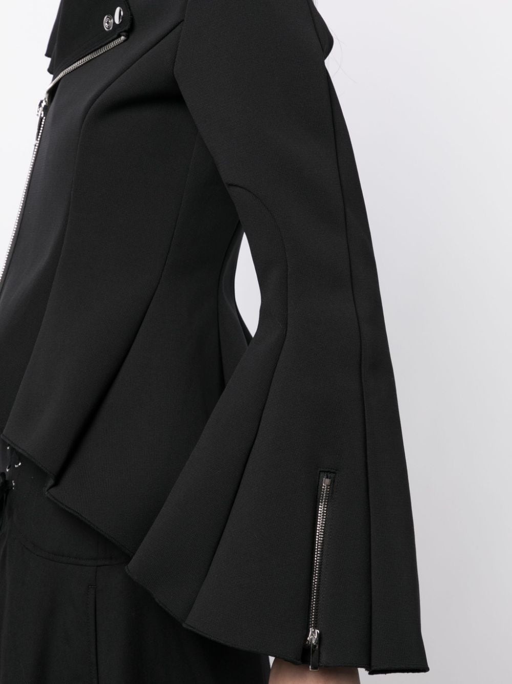 peplum-hem zip-up jacket - 5