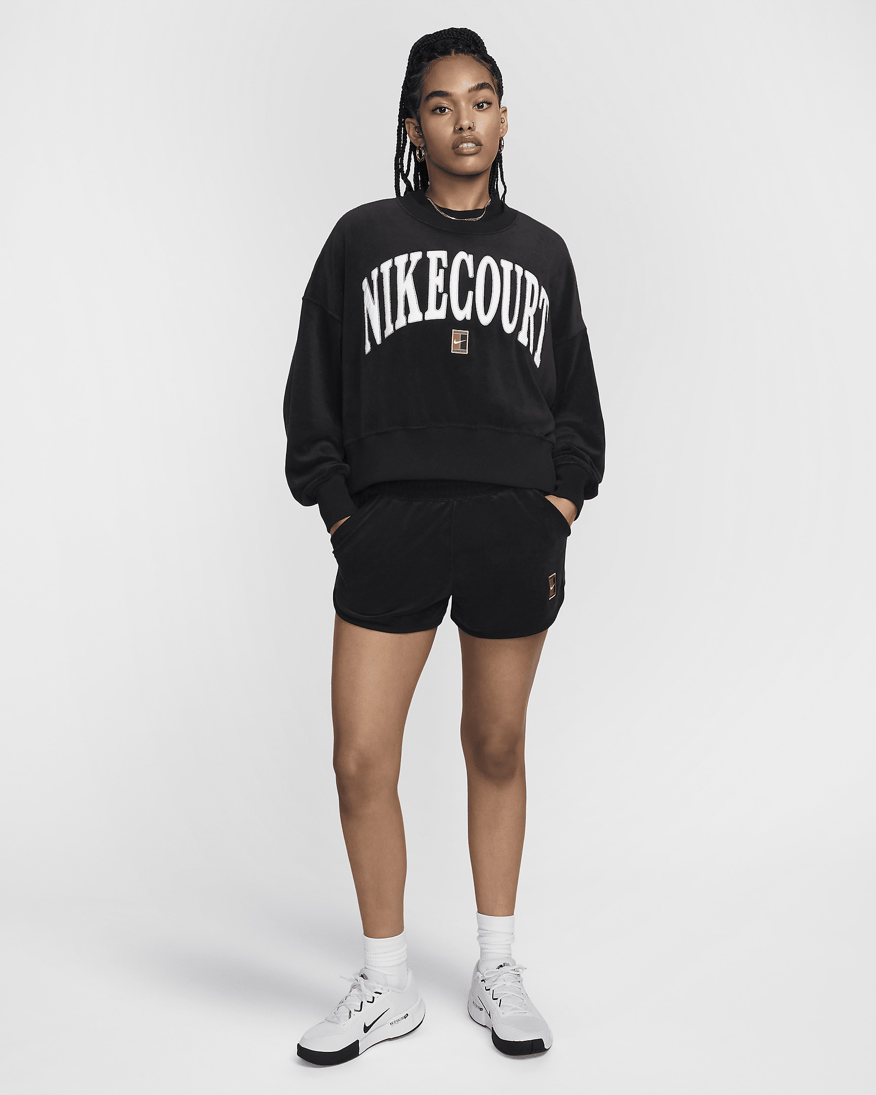 NikeCourt Heritage Women's Over-Oversized Crew-Neck Graphic Tennis Sweatshirt - 5