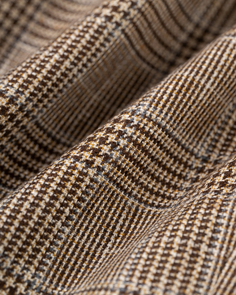 J. PRESS MADE-IN-CANADA LIGHT BROWN & BLUE GLEN PLAID SILK/WOOL SPORT COAT outlook