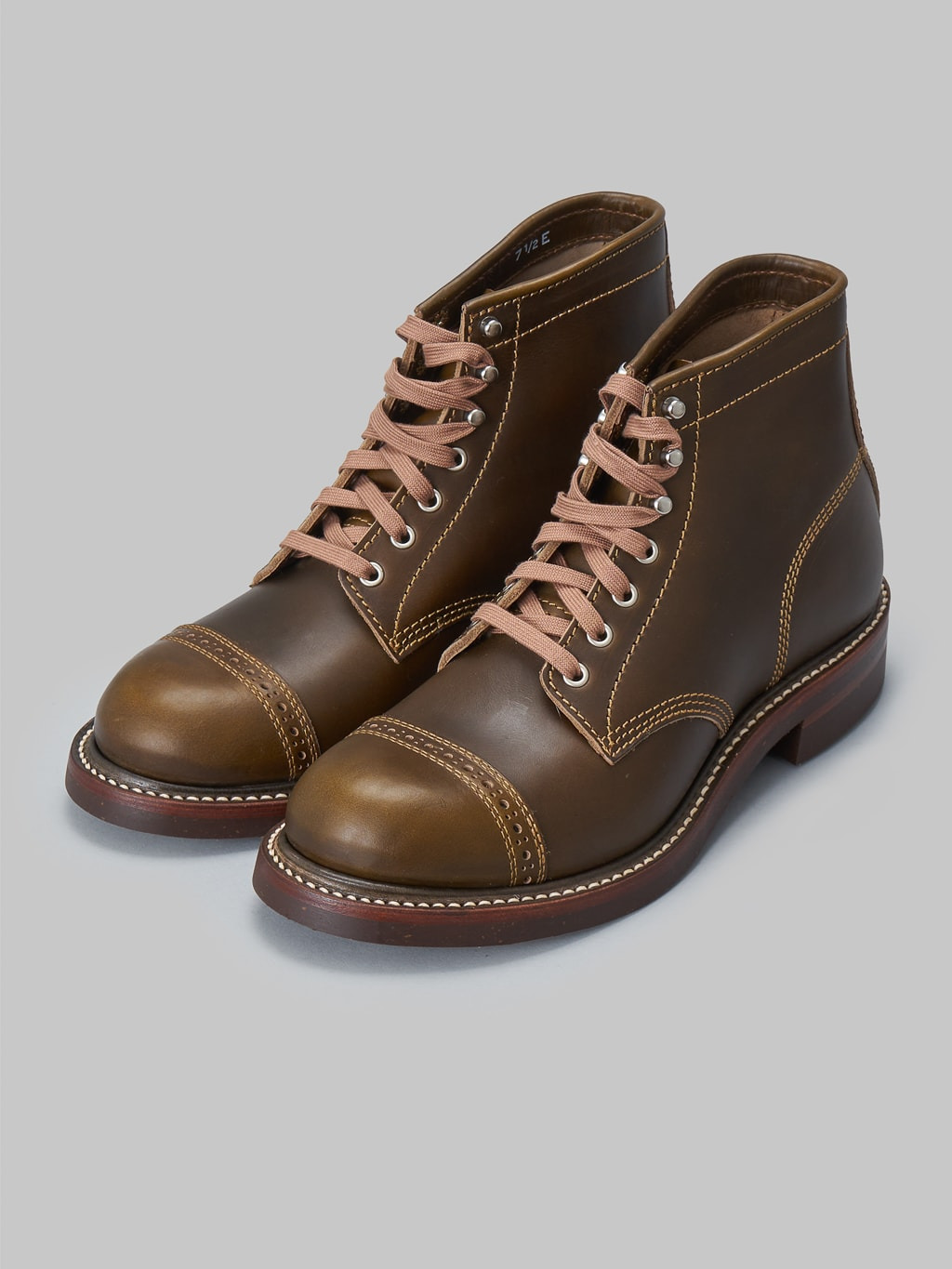 John Lofgren Combat Boots Horween Leather CXL Dark Olive - 2