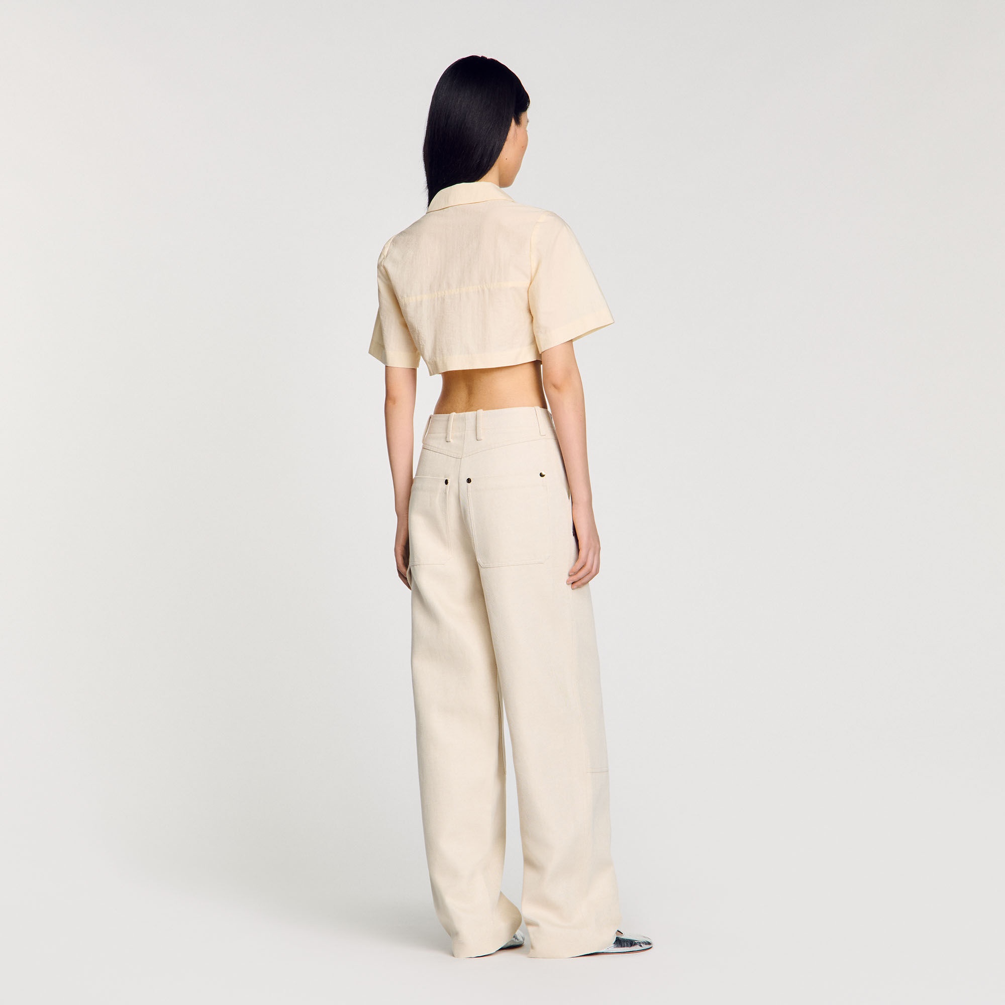 CROPPED GATHERED SHIRT - 5