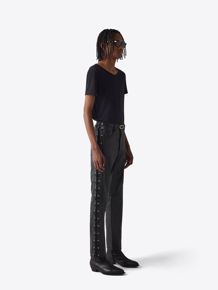 LEATHER PANT 57 BLACK - 2