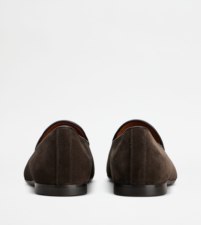 Tod's LOAFERS WITH TASSELS IN SUEDE - BROWN outlook