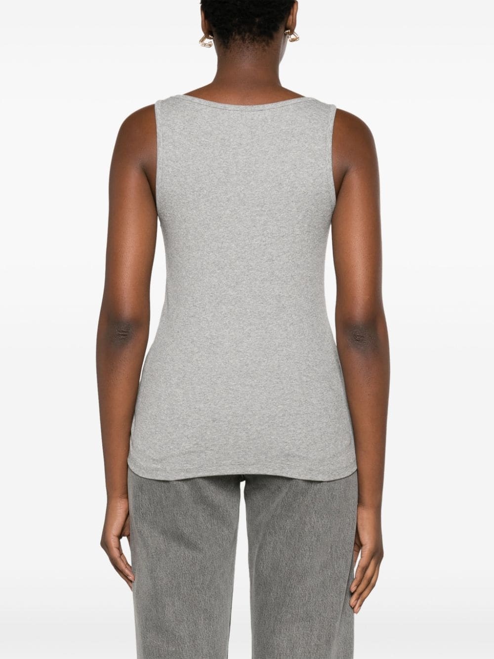 mÃ©lange-effect fine-ribbed tank top - 4