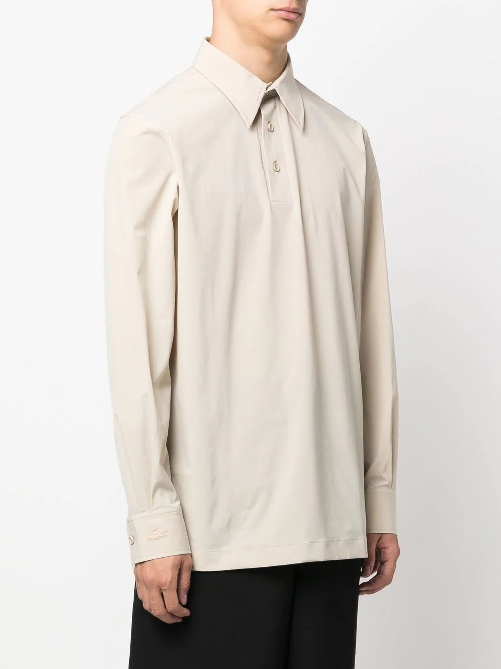 quarter-button long-sleeve shirt - 3