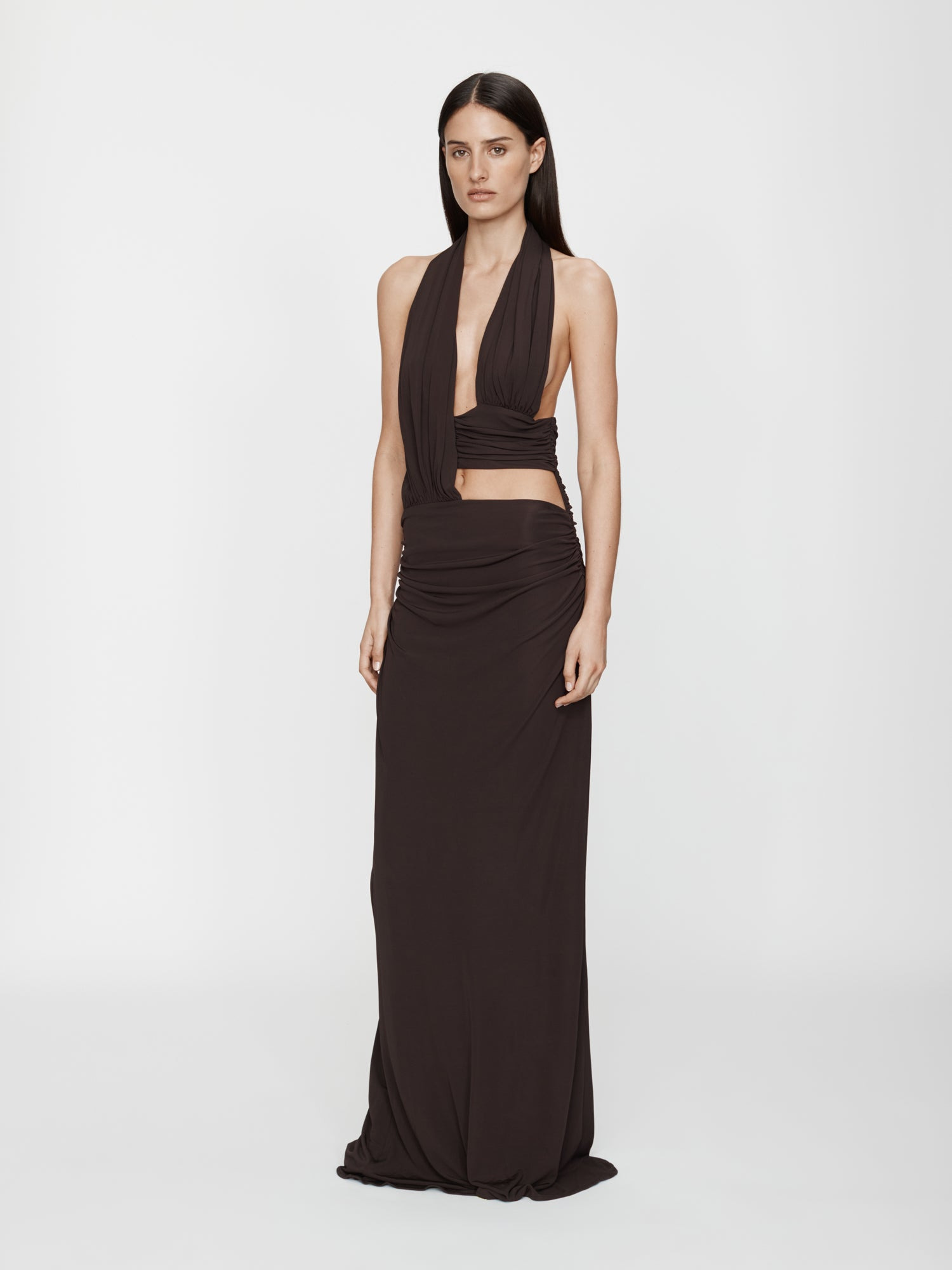 Draped Cummerbund Jersey Dress - 6